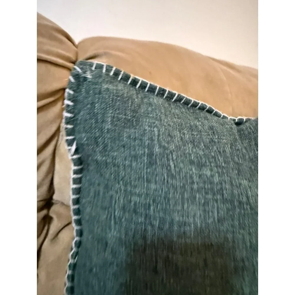 Set of 2 Dark Green throw pillows